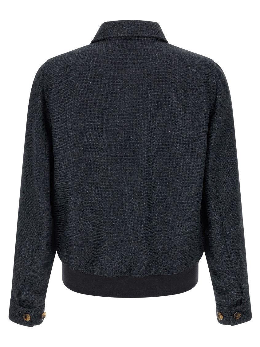 Dark Navy Textured Jacket 2