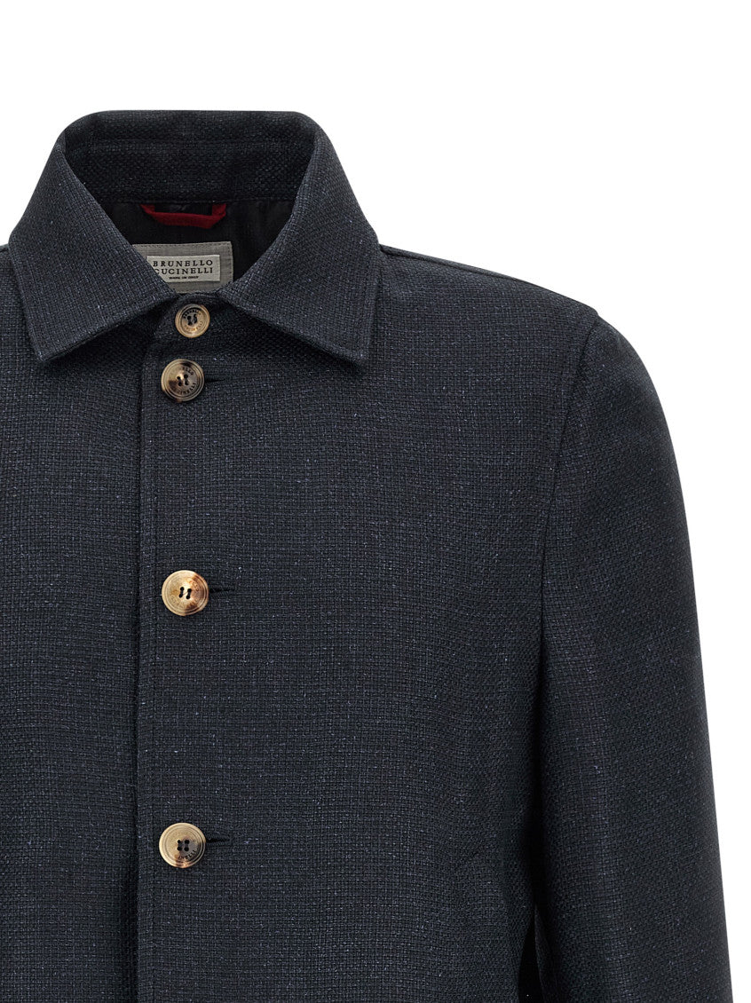 Dark Navy Textured Jacket 3
