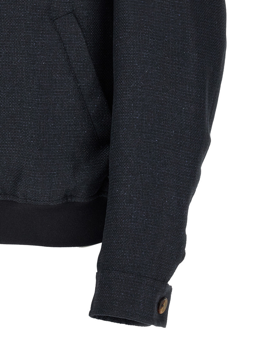 Dark Navy Textured Jacket 4