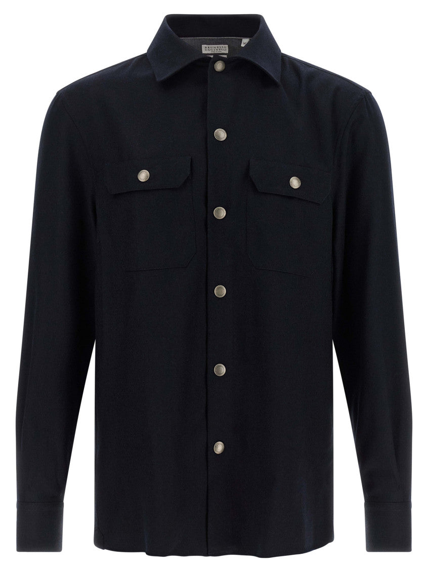 Navy Blue Regular Overshirt 1