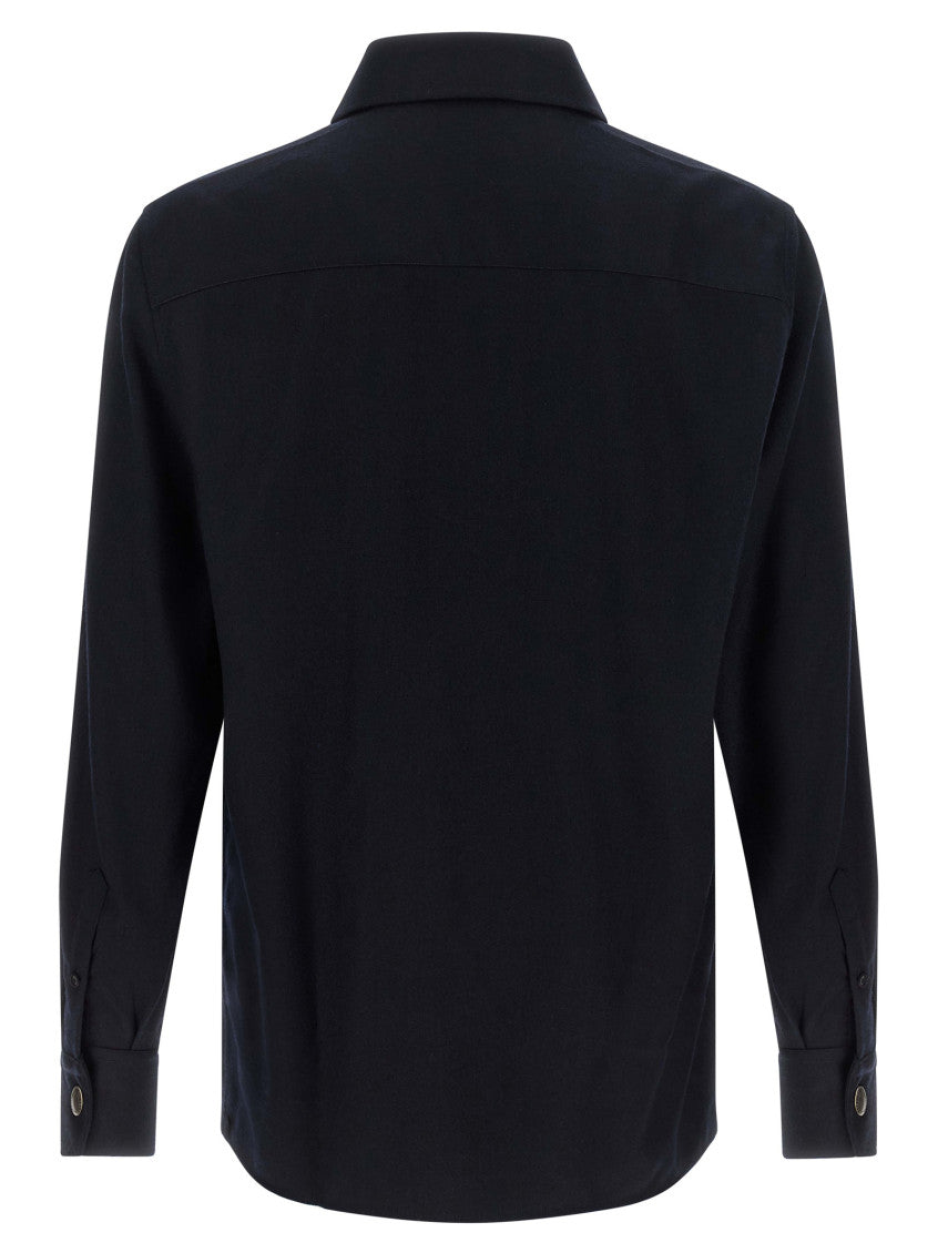 Navy Blue Regular Overshirt 2