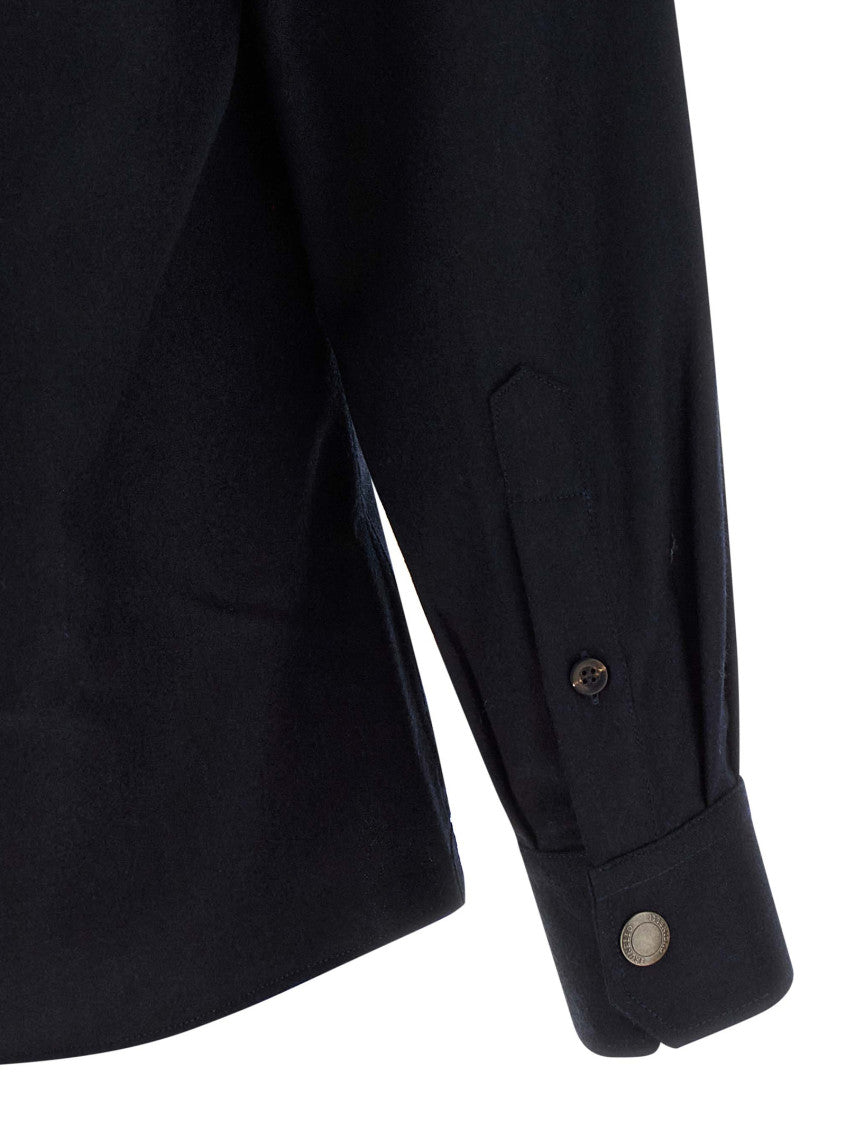 Navy Blue Regular Overshirt 4