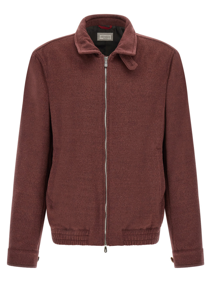 Maroon Shirt Collar Jacket 1