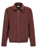 Maroon Shirt Collar Jacket 1