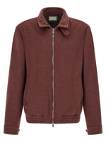 Maroon Shirt Collar Jacket 1