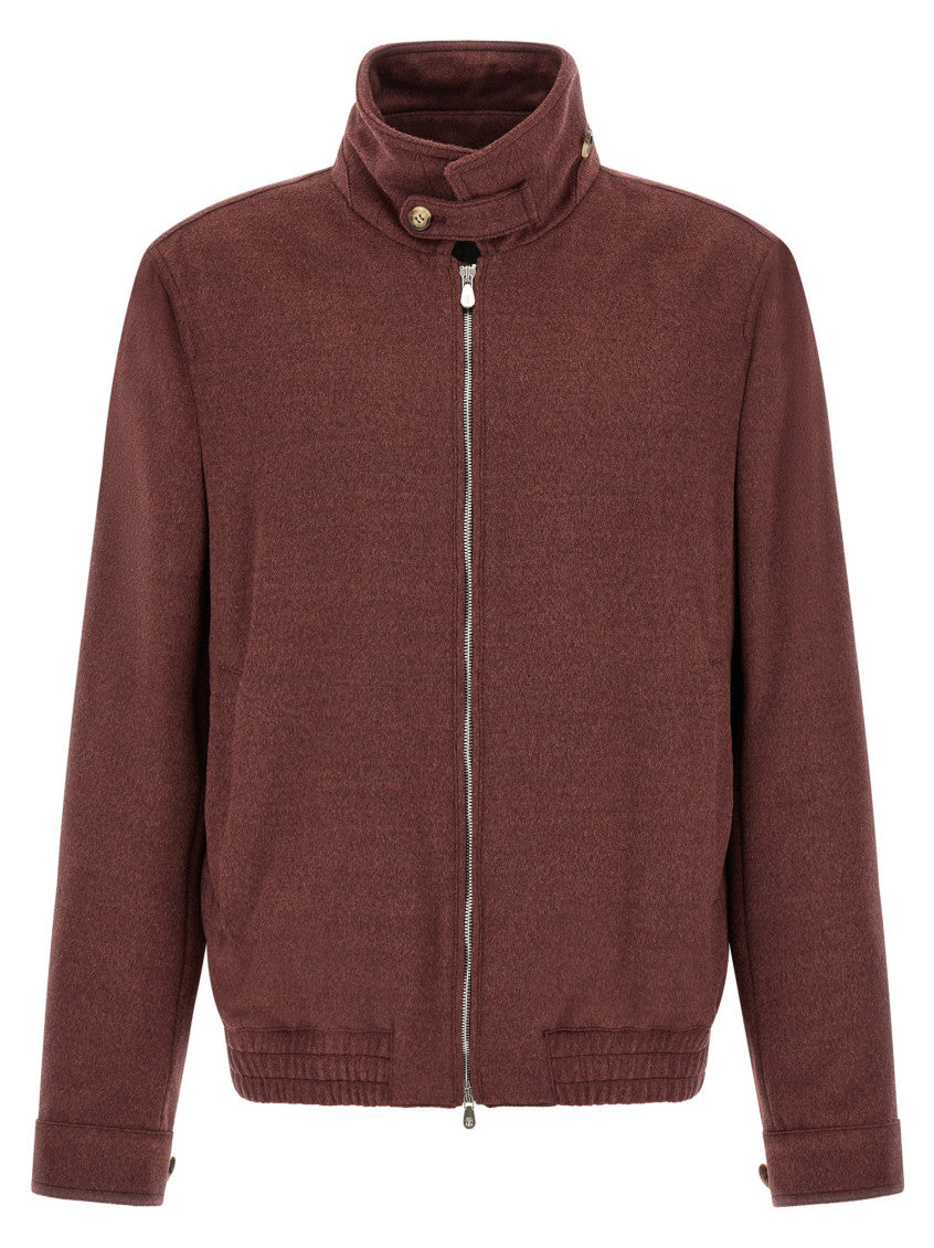 Maroon Shirt Collar Jacket 2