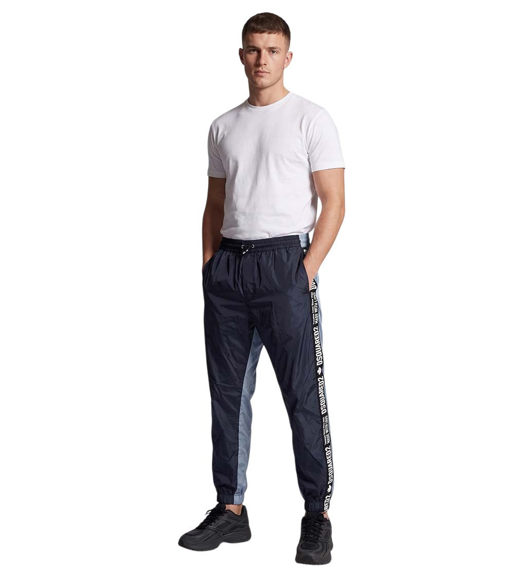 Navy Blue Logo Track Pants 1