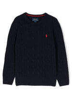 Boys Navy Blue Knitted Sweater 1