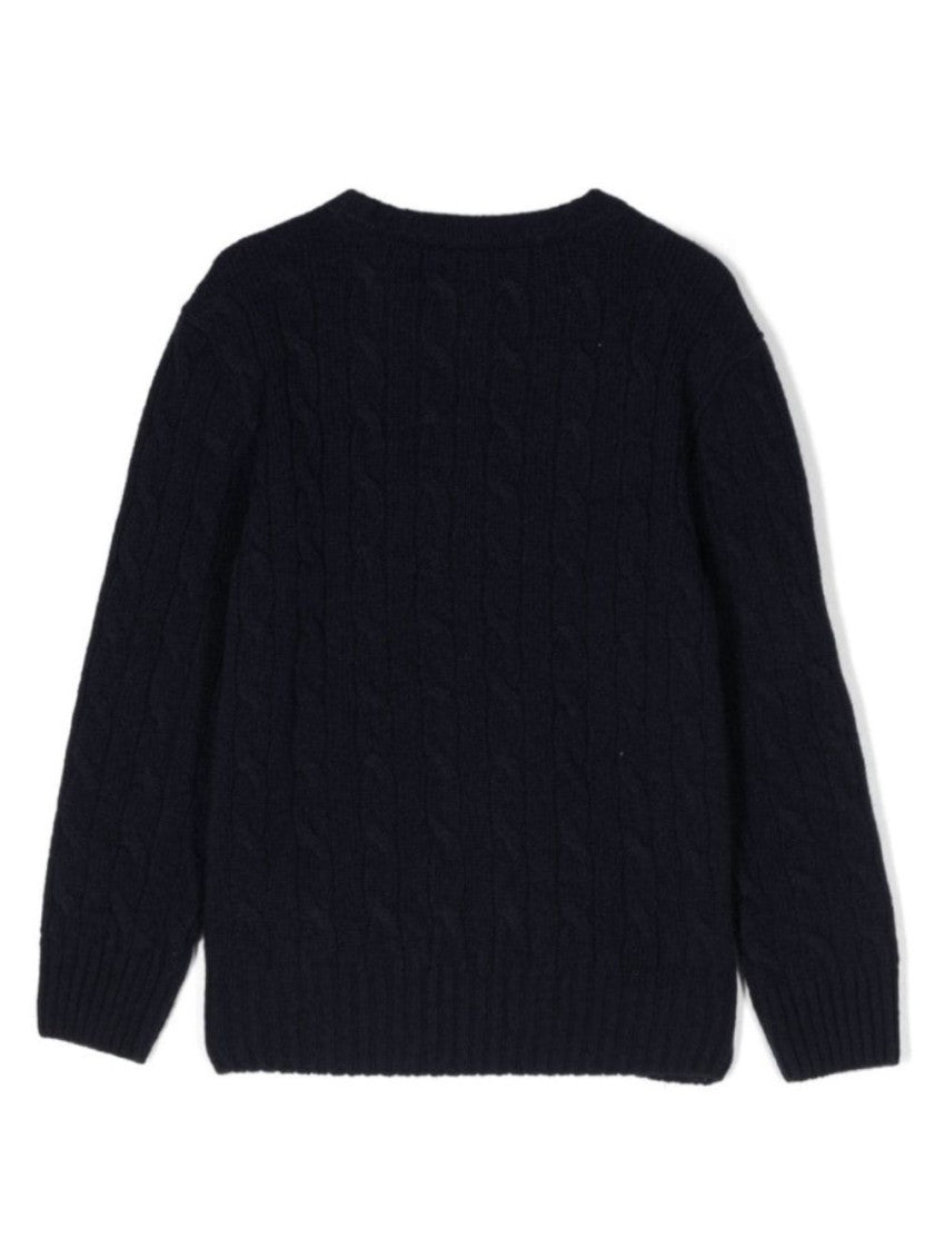 Boys Navy Blue Knitted Sweater 2