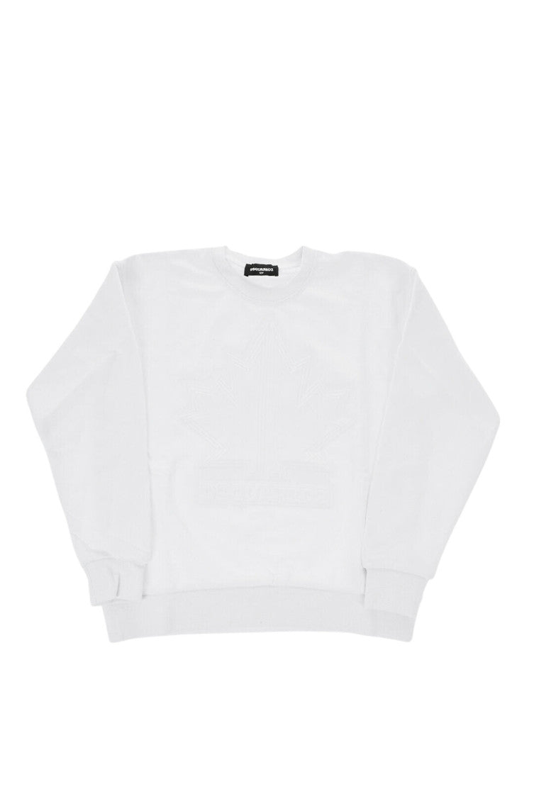 Boys White Regular Sweatshirt 1