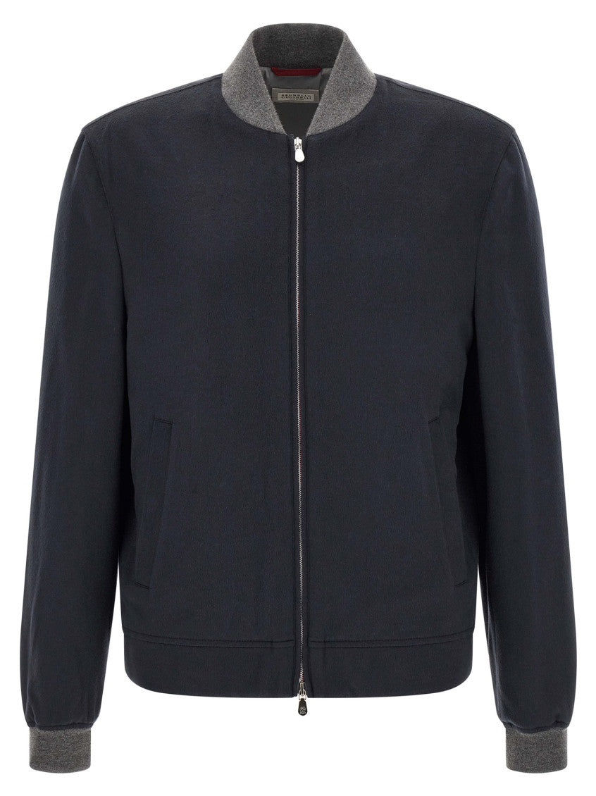 Dark Blue Bomber Jacket 1