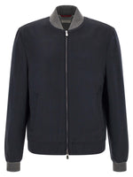 Dark Blue Bomber Jacket 1