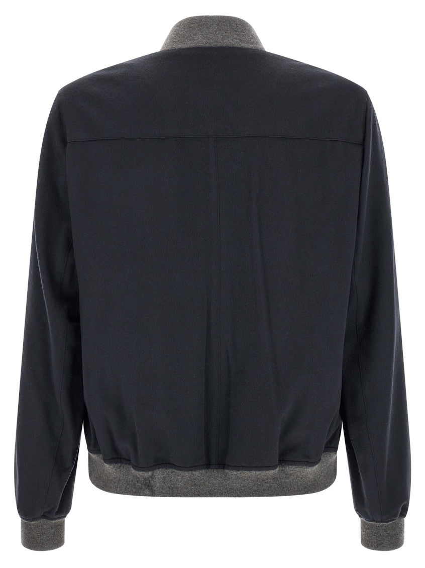 Dark Blue Bomber Jacket 2
