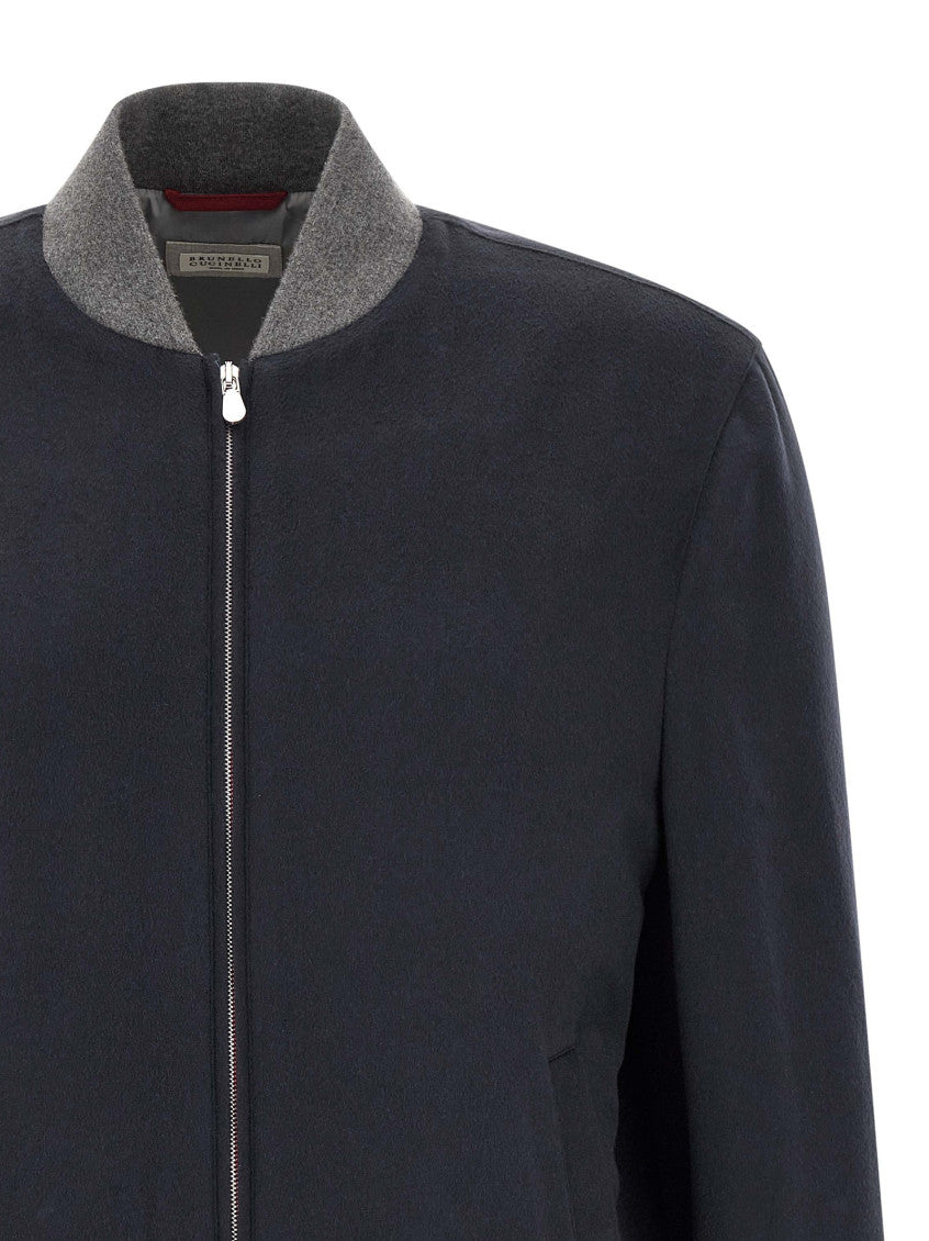 Dark Blue Bomber Jacket 3