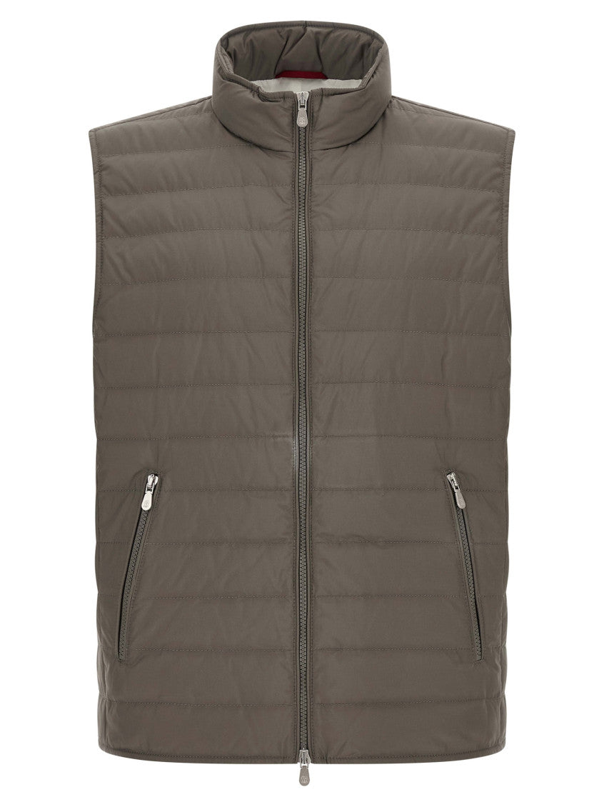 Dark Taupe Quilted Jacket 1