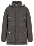 Dark Grey Quilted Jacket 1
