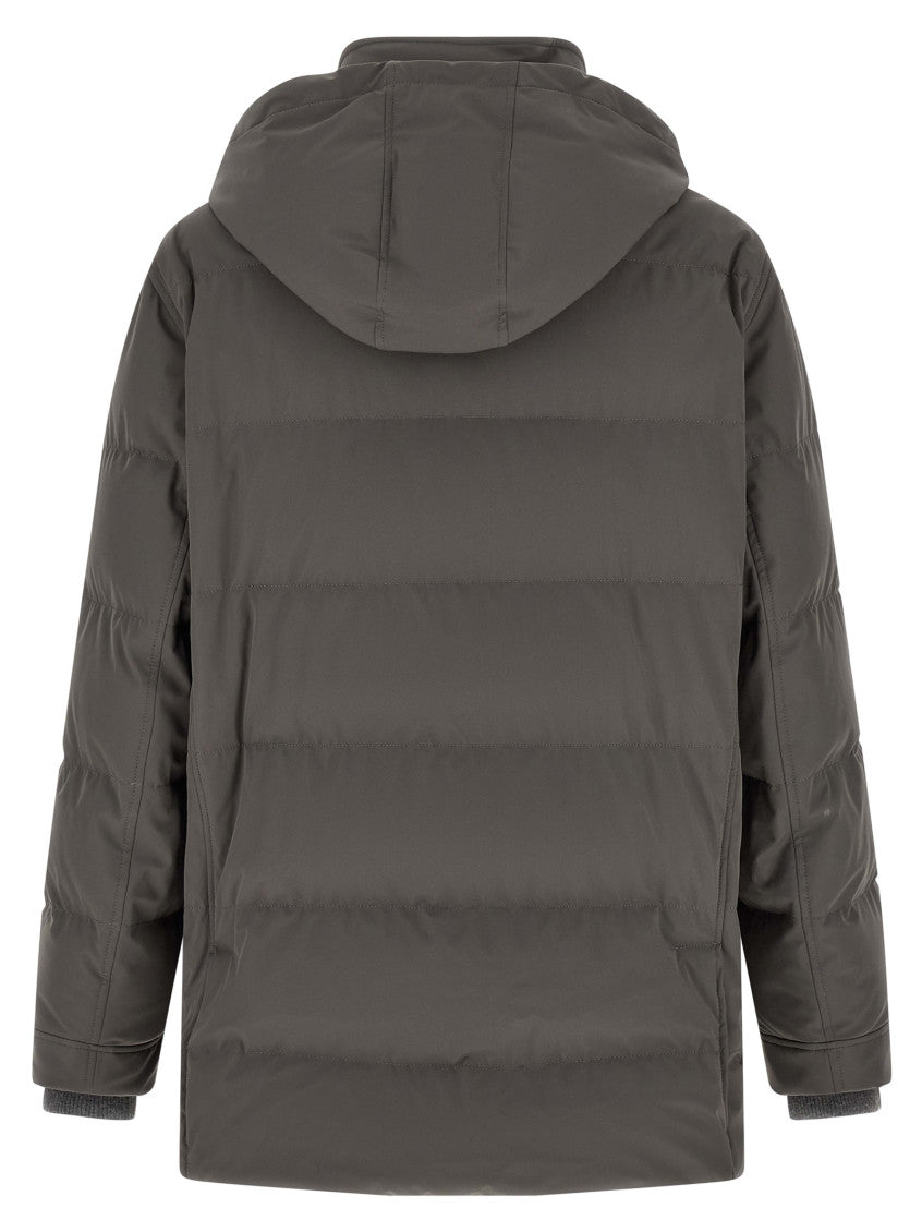 Dark Grey Quilted Jacket 3