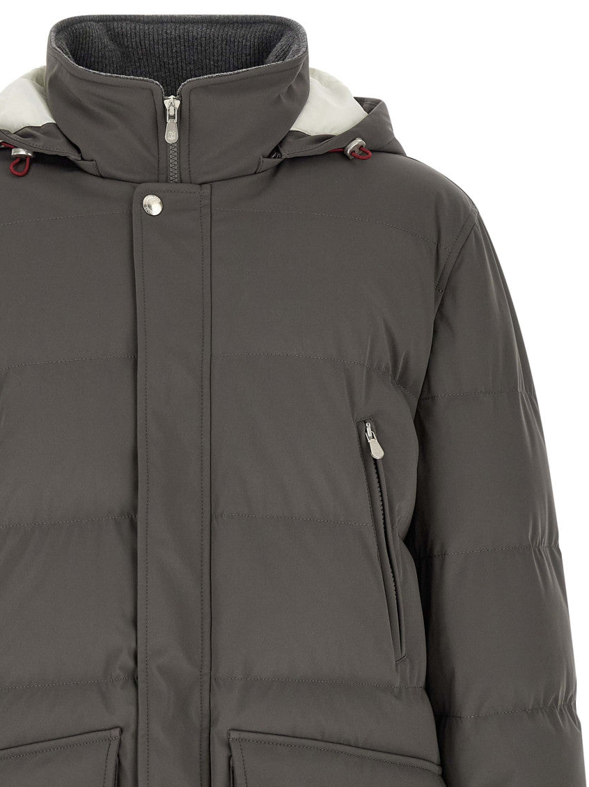 Dark Grey Quilted Jacket 4