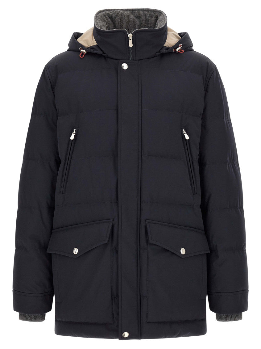 Navy Blue Quilted Jacket 1