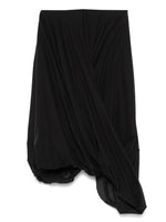 Black Solid Midi Skirt 1