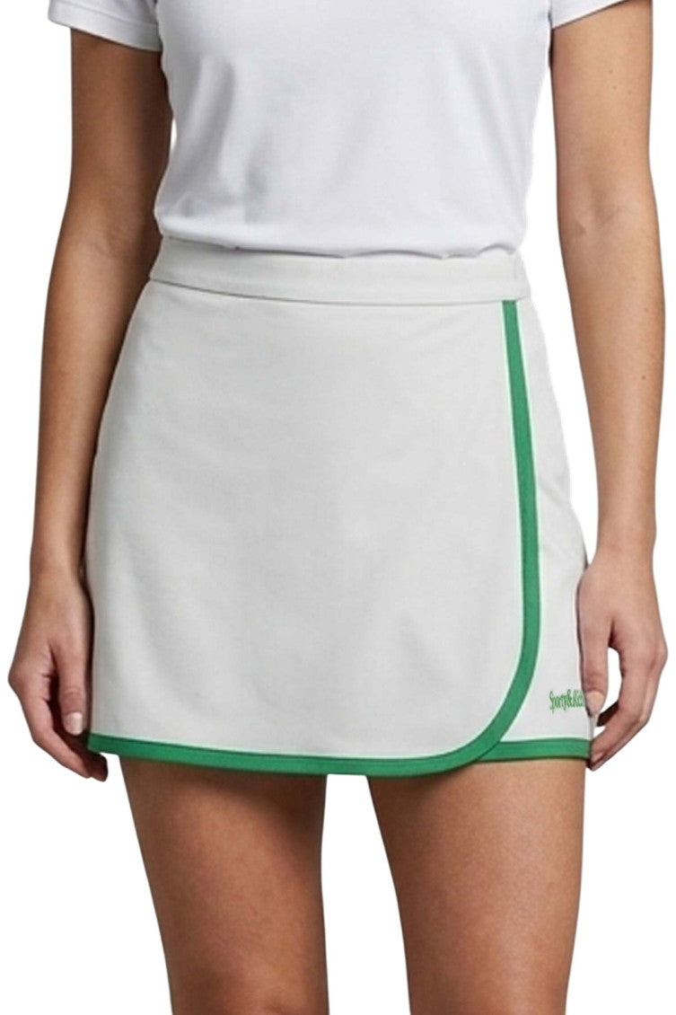White Color Block Mini Skirt 1