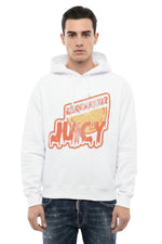 White Regular Graphic Hoodie 1