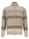 Light Beige Nordic Jacquard Cardigan 1