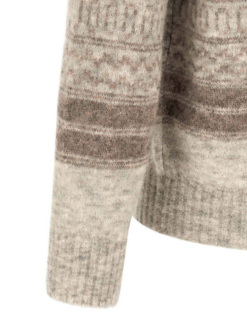 Light Beige Nordic Jacquard Cardigan 4