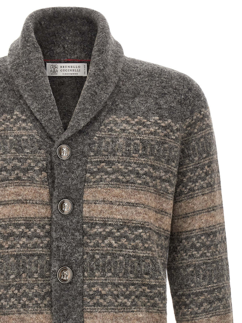 Grey Nordic Jacquard Cardigan 3