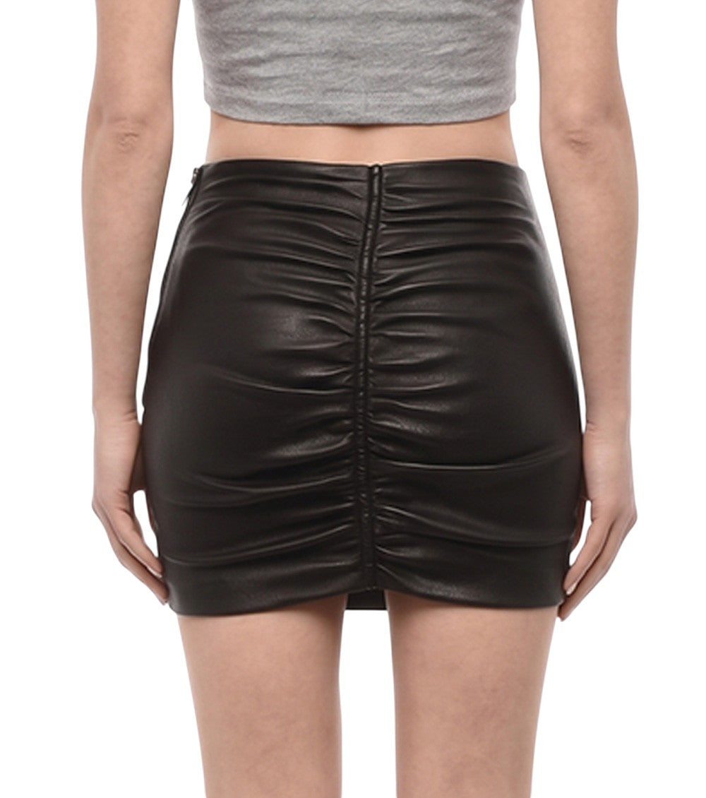 Black Leather Mini Skirt 2