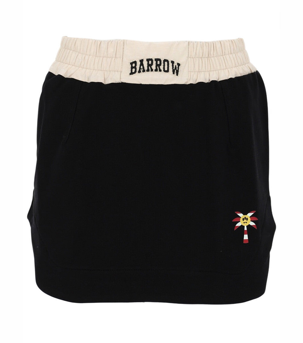 Black Graphic Mini Skirt 1