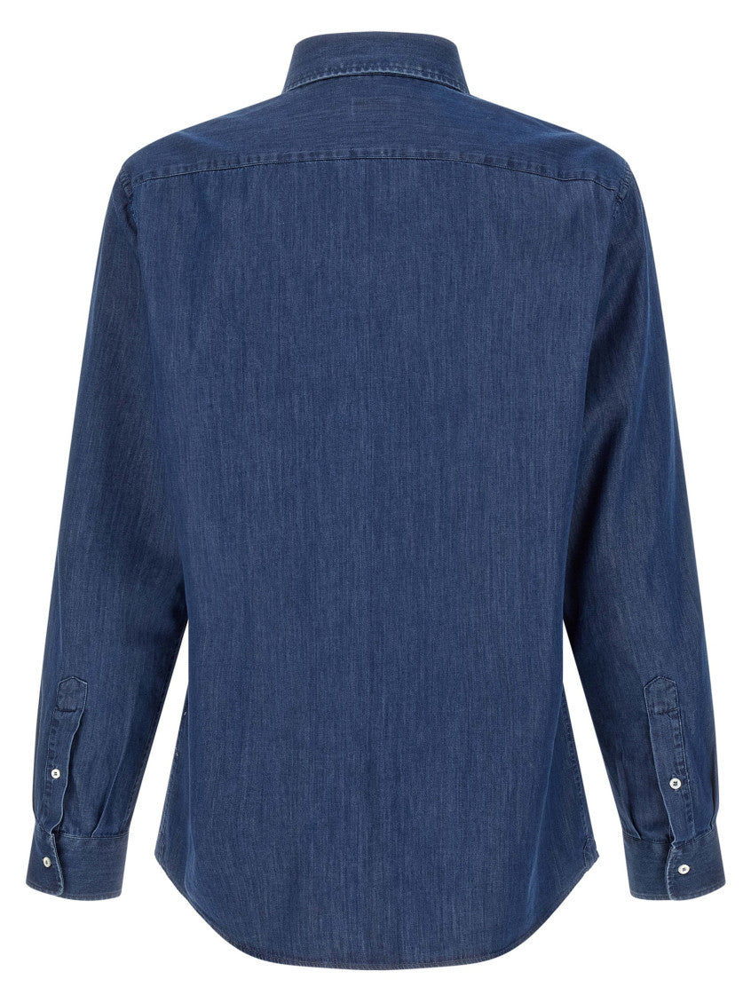 Blue Regular Solid Shirt 2