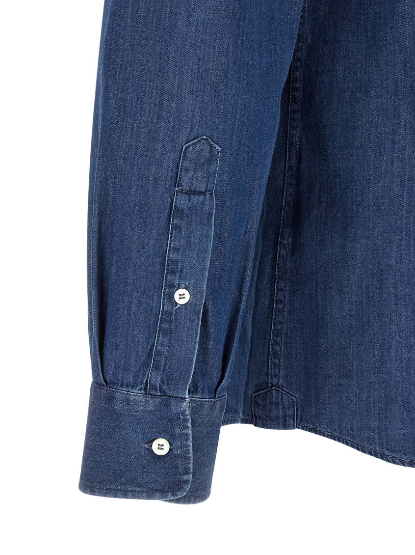 Blue Regular Solid Shirt 4