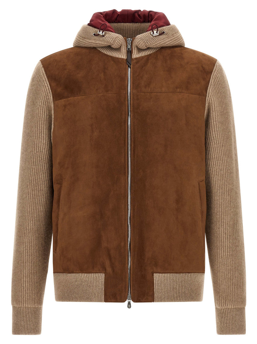 Brown Hood Bomber Jacket 1