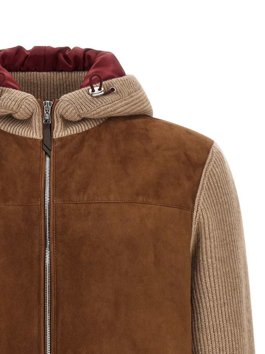 Brown Hood Bomber Jacket 3