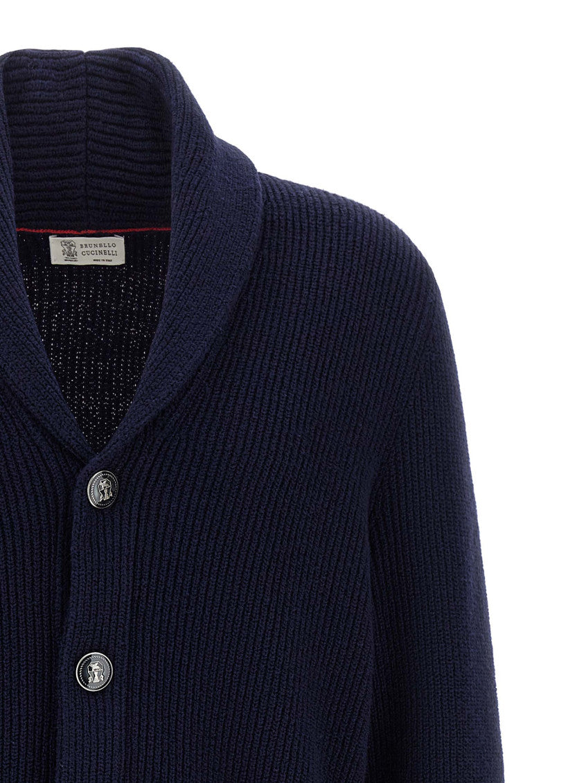 Navy Blue Knitted Cardigan 3