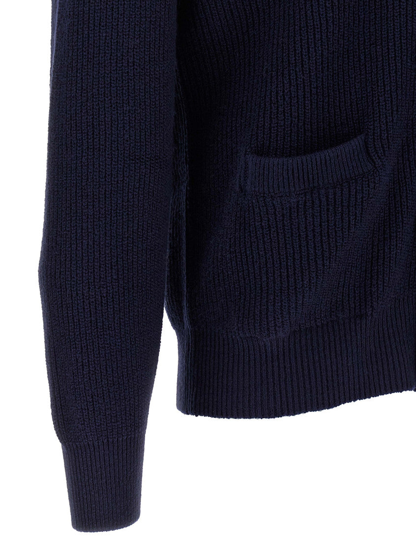 Navy Blue Knitted Cardigan 4