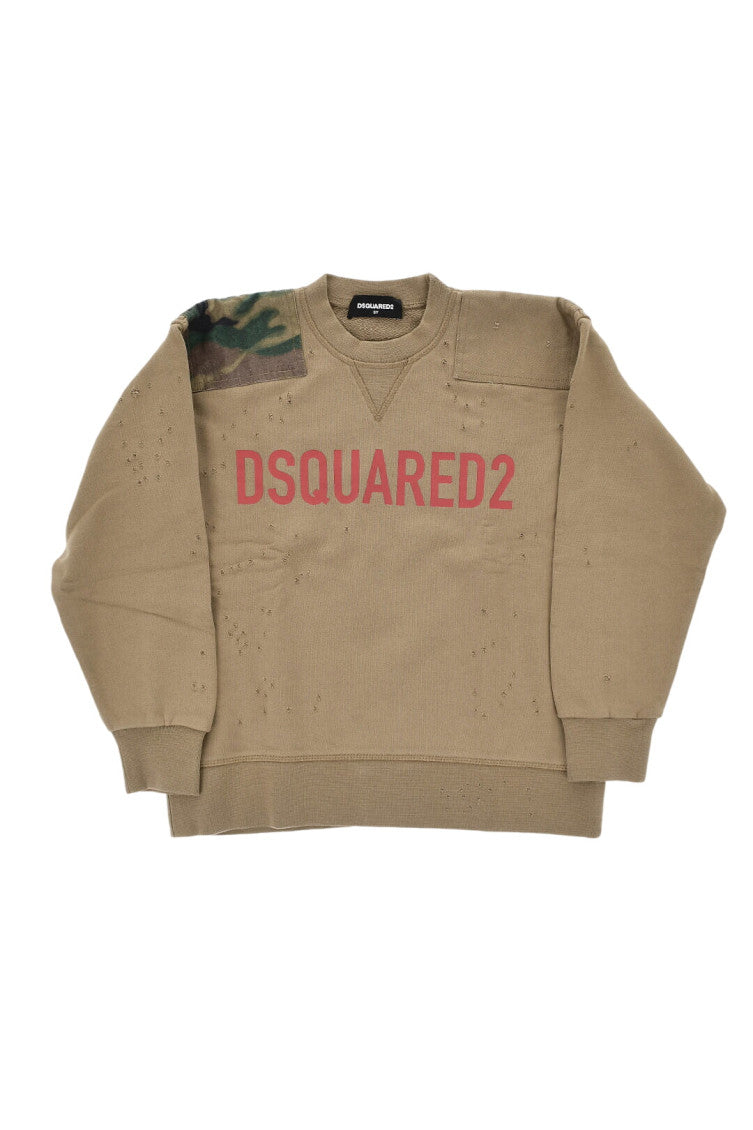 Boys Khaki Relaxed Sweatshirt 1