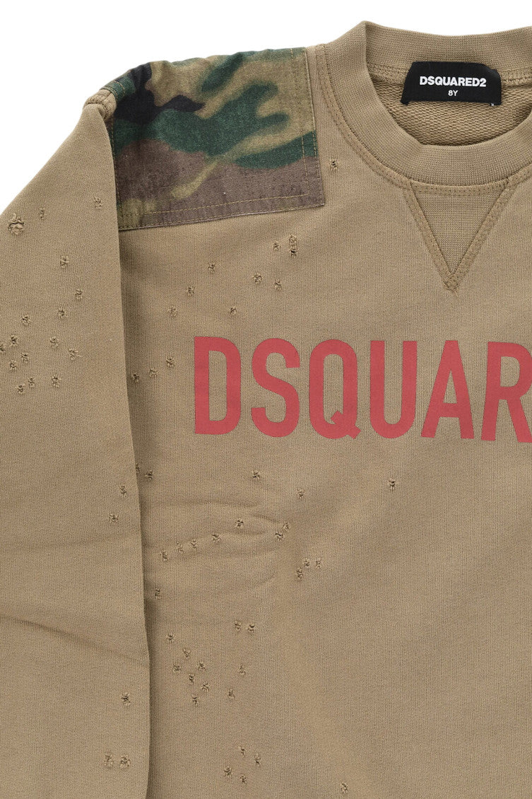Boys Khaki Relaxed Sweatshirt 3