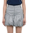Grey Bubble Hem Mini Skirt 1