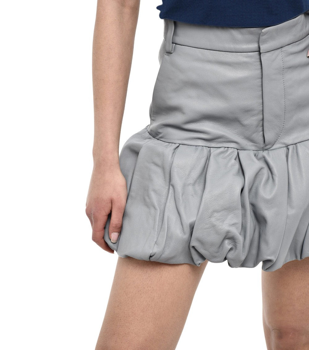 Grey Bubble Hem Mini Skirt 3
