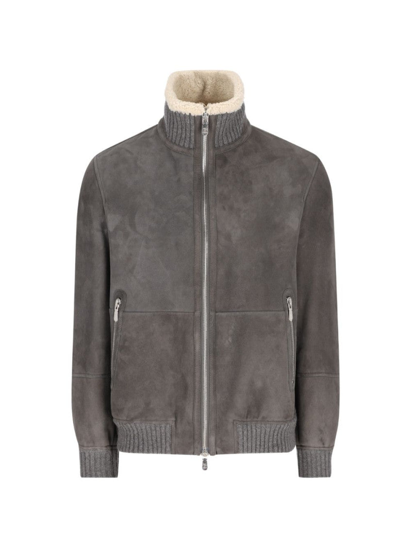 Grey Solid Regular Jacket 1