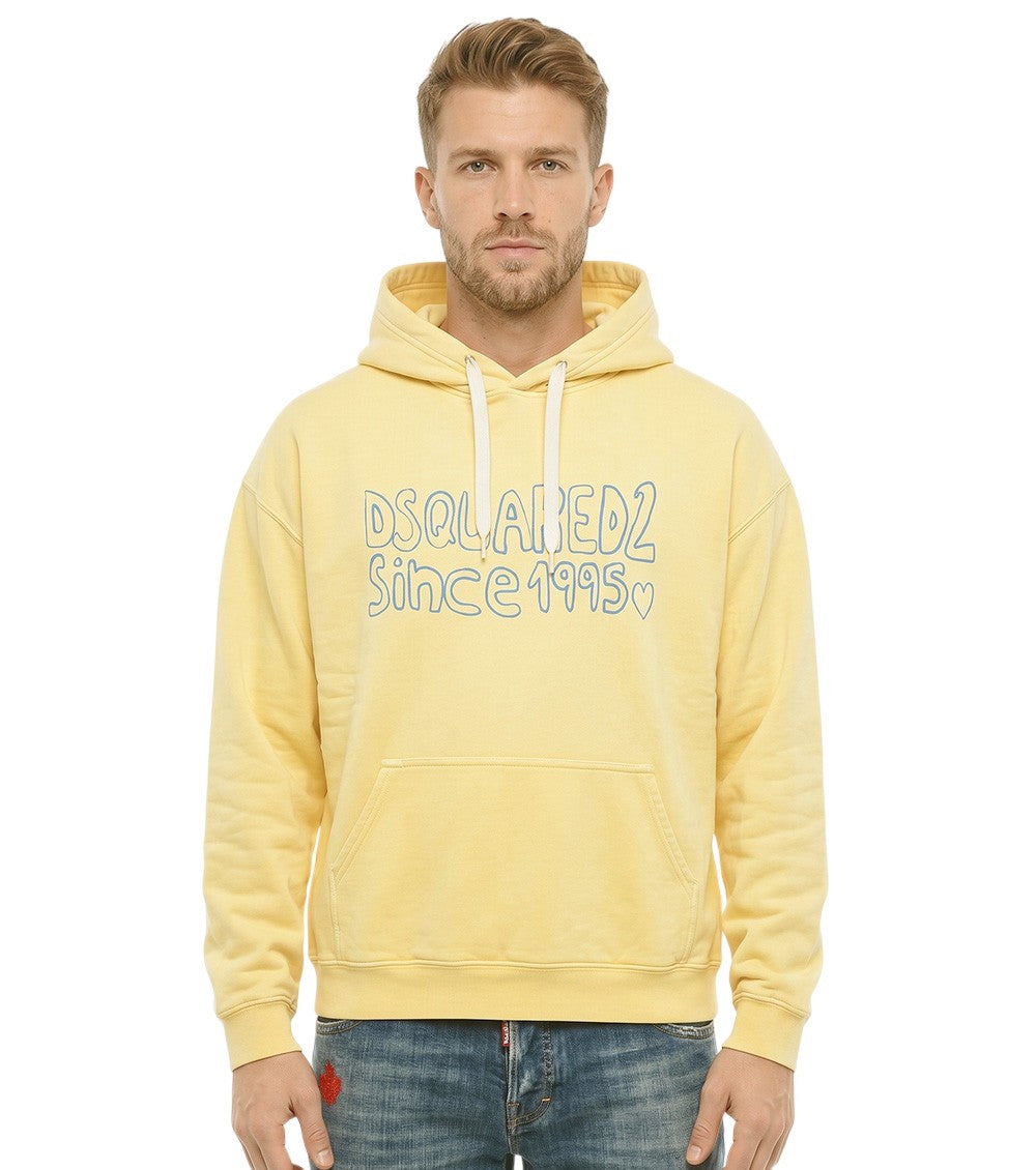 Yellow Relaxed Logo Hoodie 1