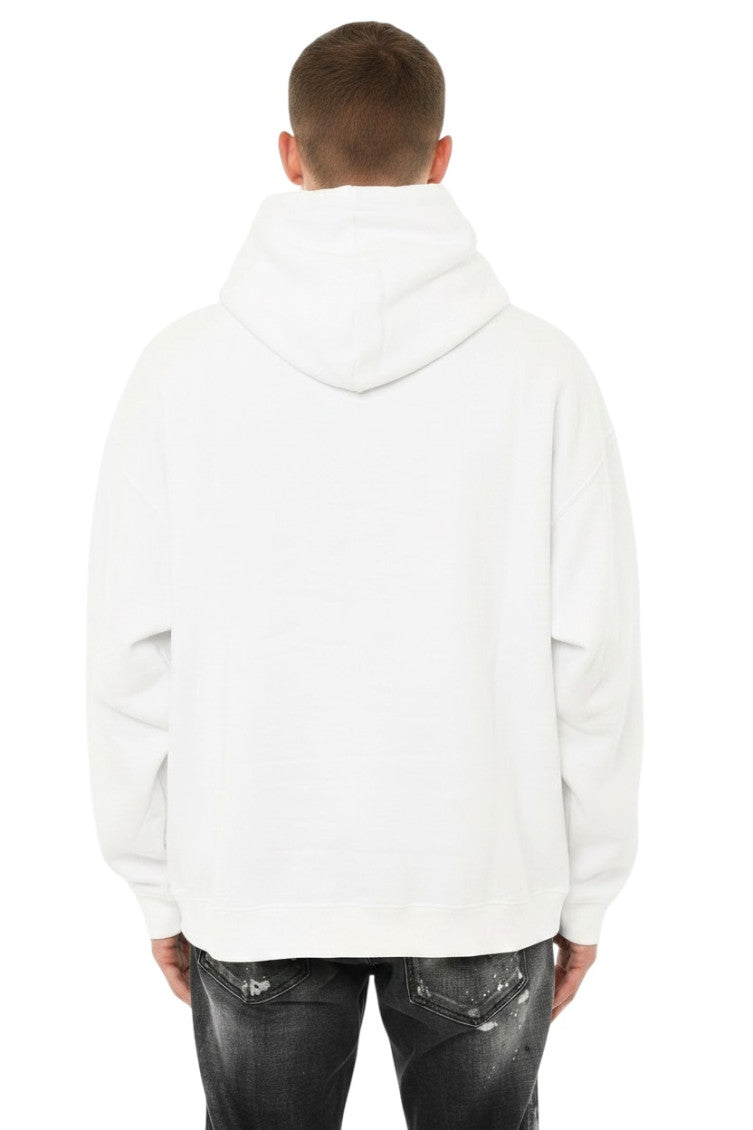 White Regular Graphic Hoodie 2