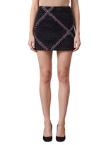 Black Embellished Mini Skirt 1