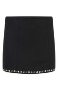 Black Solid Mini Skirt 1