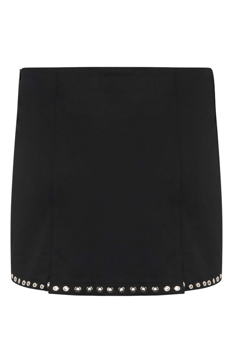 Black Solid Mini Skirt 2