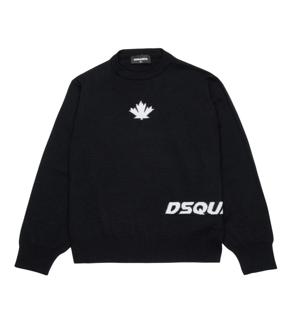 Boys Black Logo Sweater 1