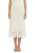 White Crochet Midi Skirt 1