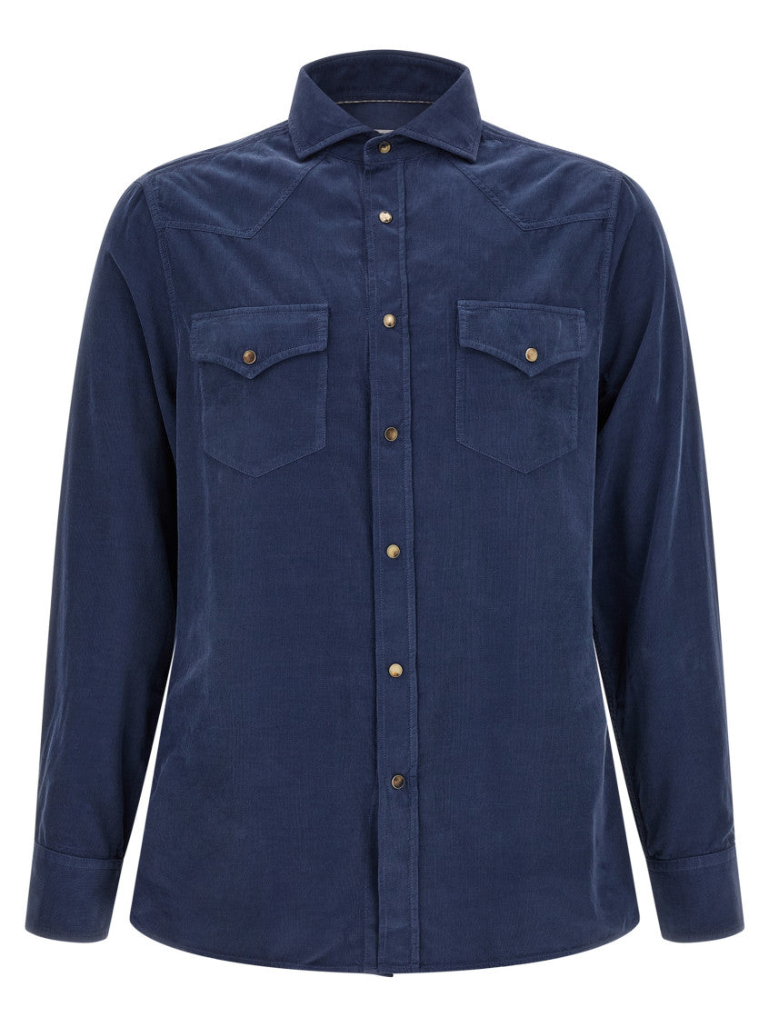 Blue Relaxed Solid Shirt 1